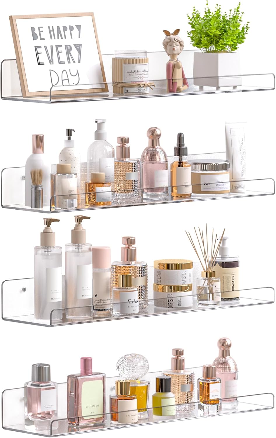 Perfume Villa Fragrance - Acrylic Shelves for Bathroom Storage, 15