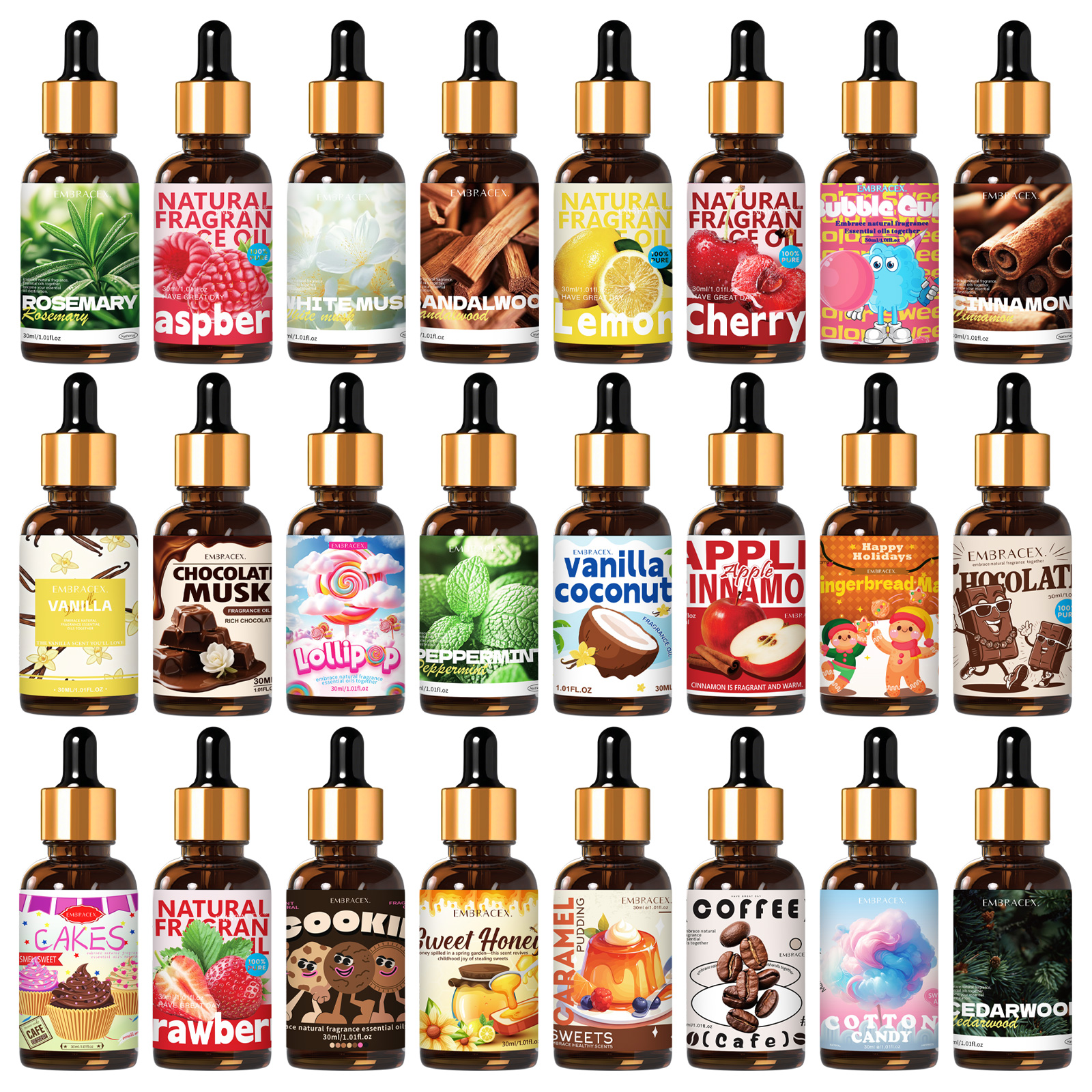 Perfume Fragrance Oil - 27 type 30ml Essential Oil Long