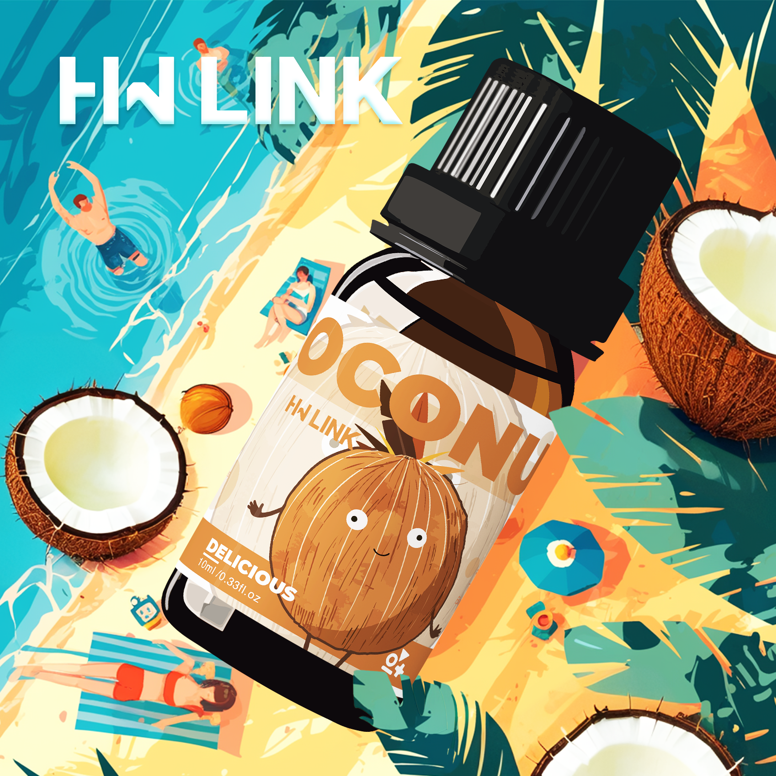 Perfume Fragrance Oil - 10ml Coconut Essential Oils Noix De