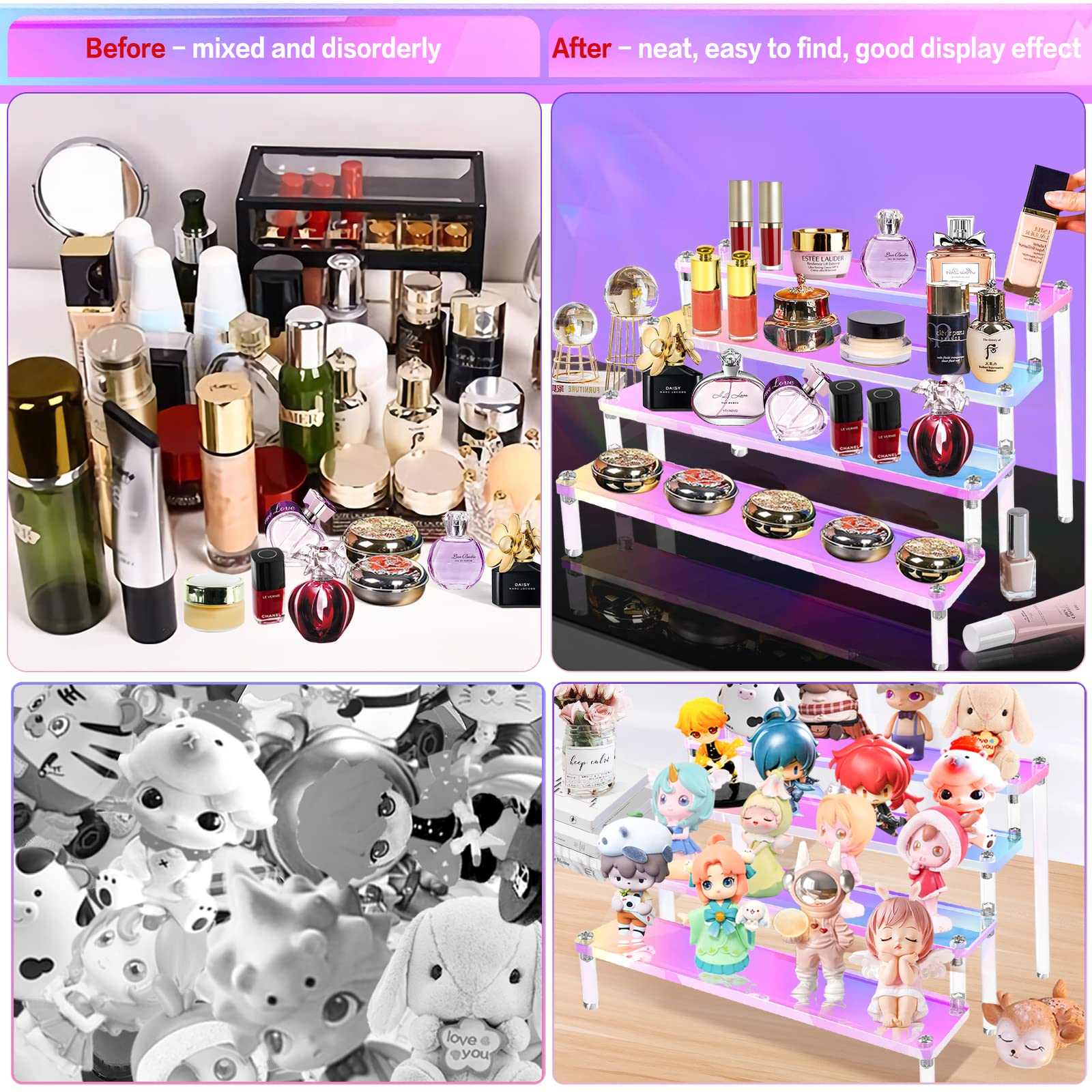 1-5 Tier Iridescent Acrylic Di - Perfume Villa Fragrance recensione e prezzo