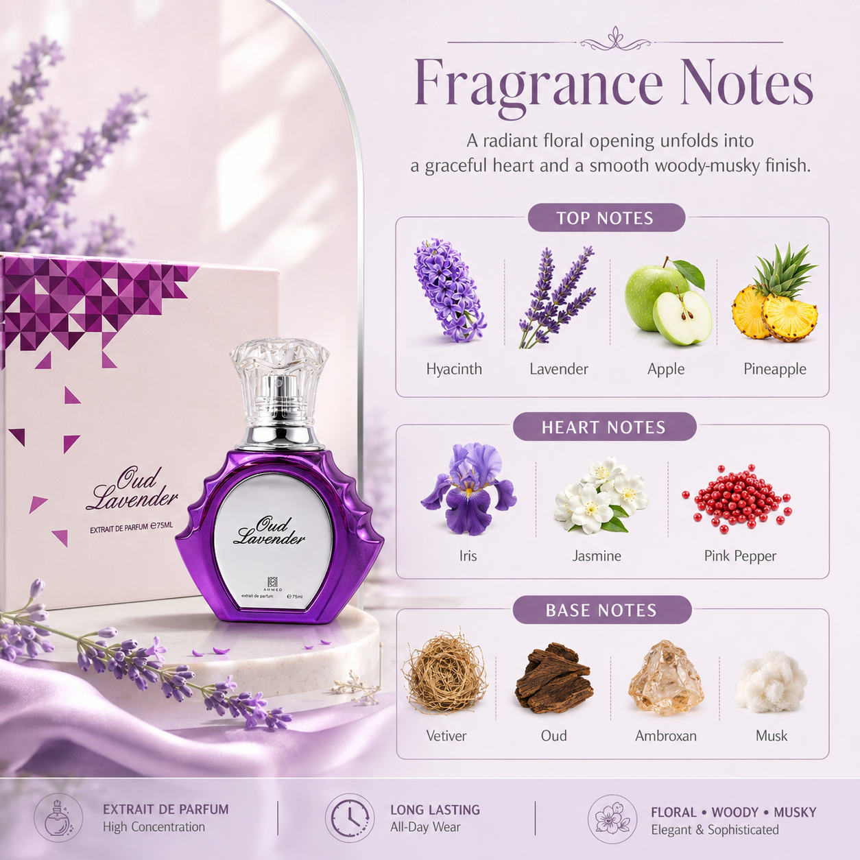 Ahmed Al Maghribi Oud Lavender - Fragrance Perfume In Dubai recensione e prezzo