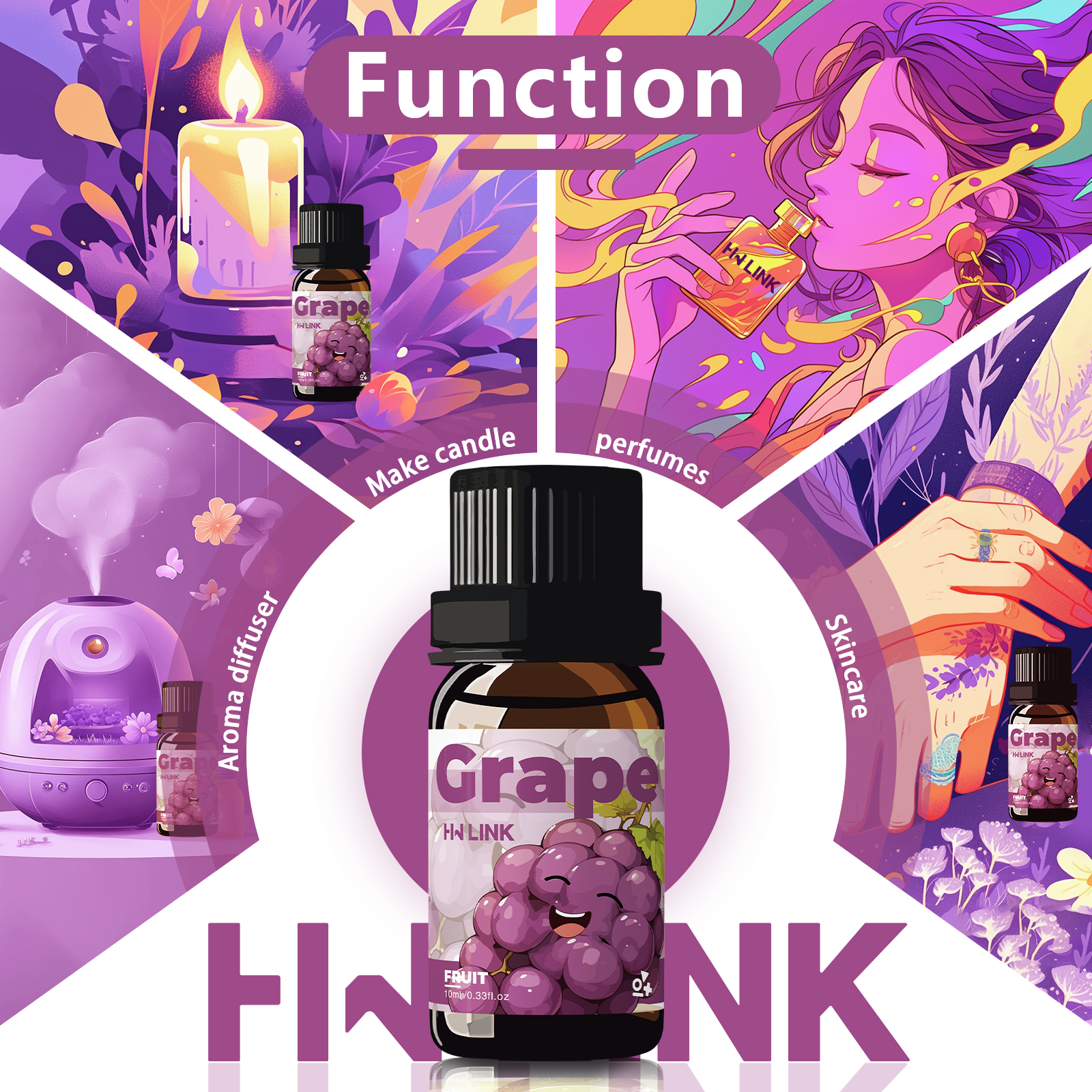 Grape Essential Oil 10ml Perfu - Perfume Fragrance Essential Oil recensione e prezzo