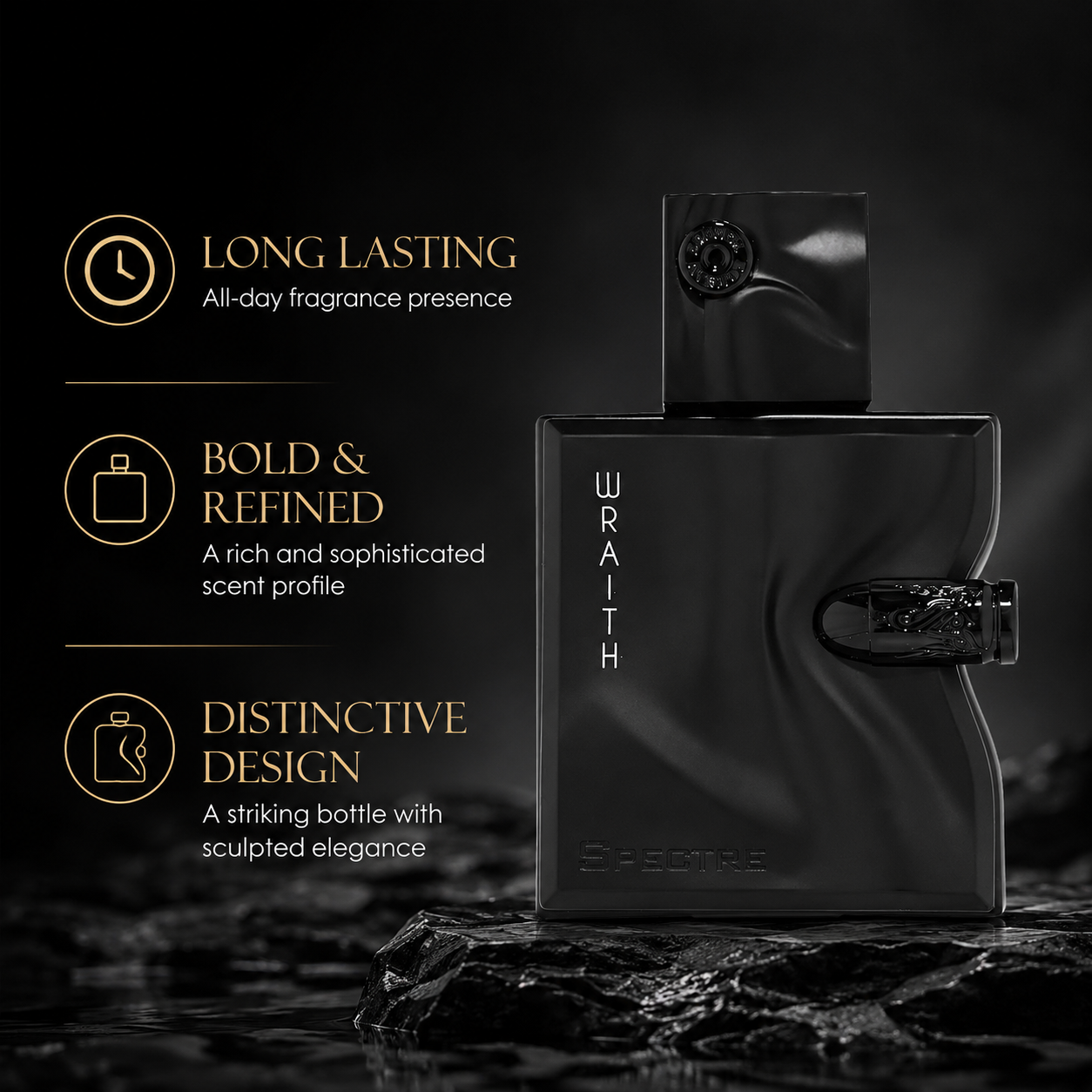 Sculpted Black Bottle Men Eau  - Perfume Fragrance Bottle recensione e prezzo