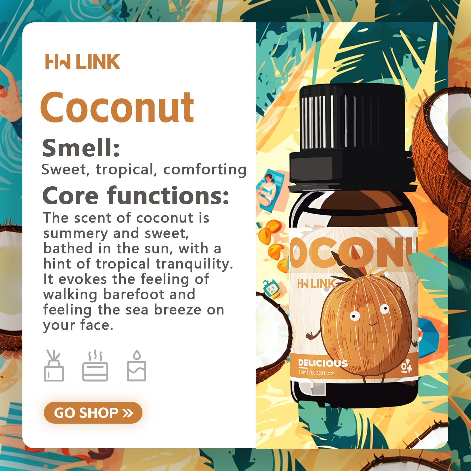 10ml Coconut Essential Oils No - Perfume Fragrance Oil recensione e prezzo