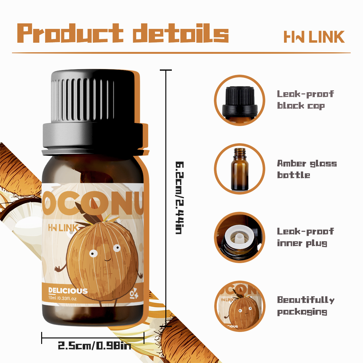 10ml Coconut Essential Oils No - Perfume Fragrance Oil recensione e prezzo