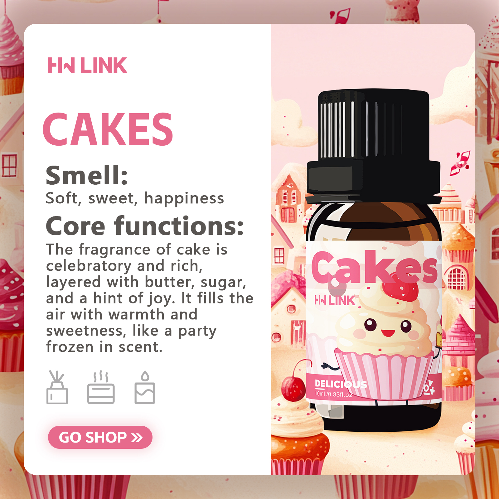 10ml Cakes Essential Oils Perf - Perfume Fragrance Oil recensione e prezzo