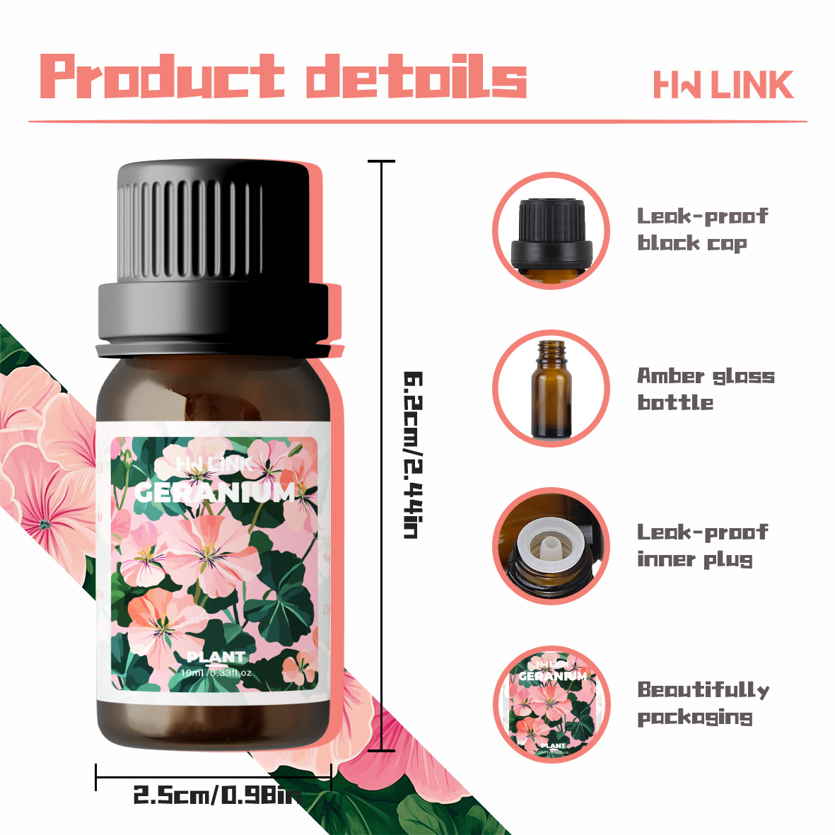 Geranium Essential Oil 10ml 10 - Perfume Fragrance Oil recensione e prezzo