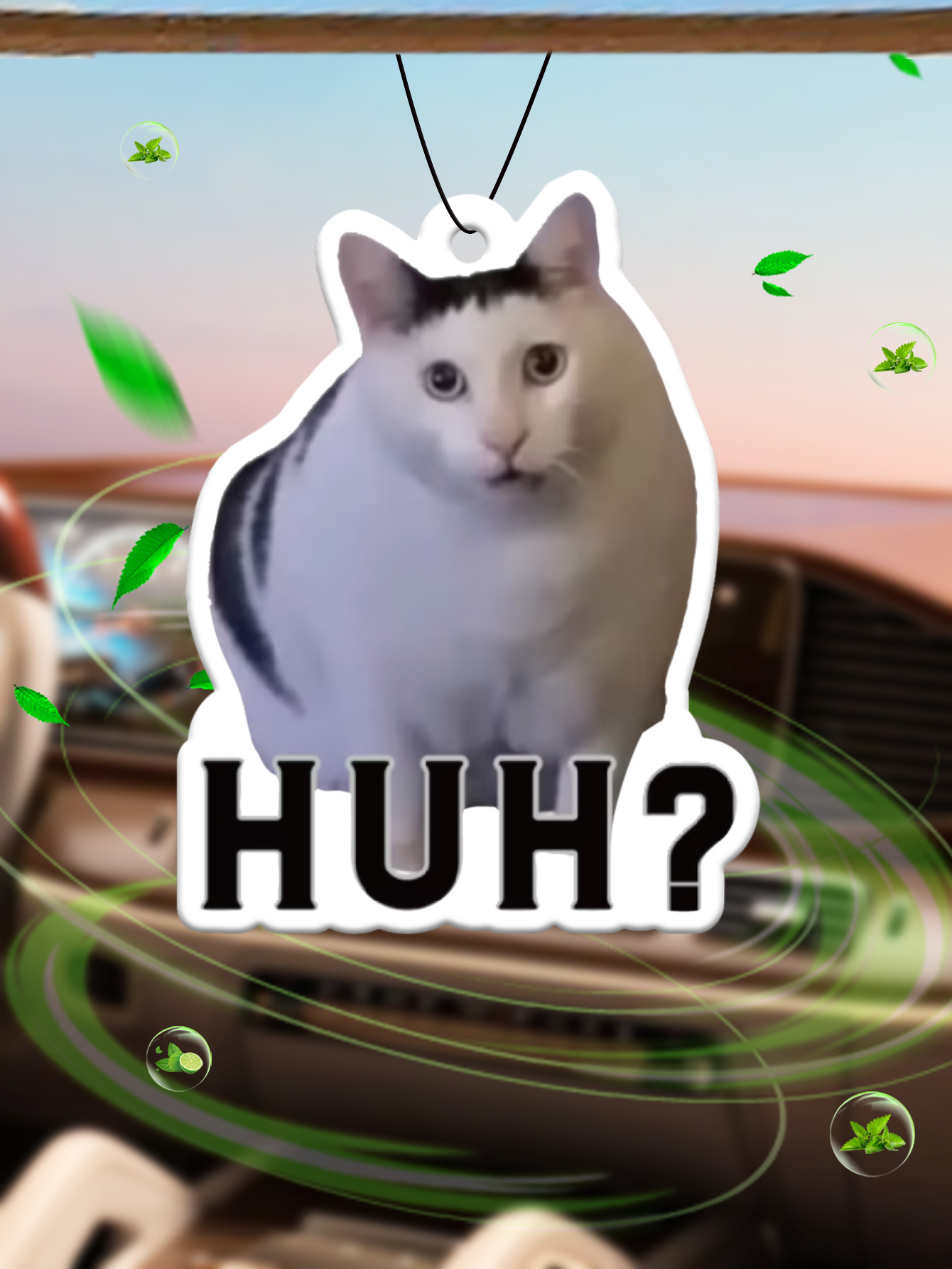 Huh? Cute White Cat Emoji Car  - Perfume Fragrance Emoji recensione e prezzo