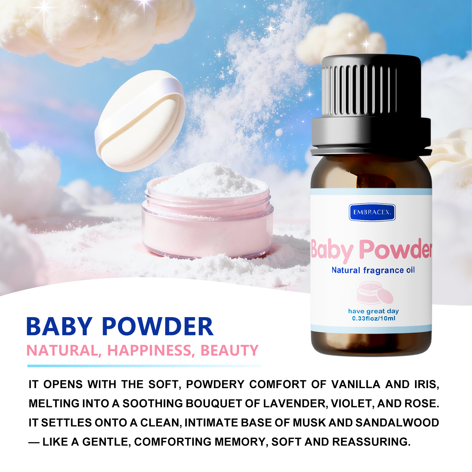 10ml Baby Powder Essential Oil - Perfume Fragrance Oil recensione e prezzo